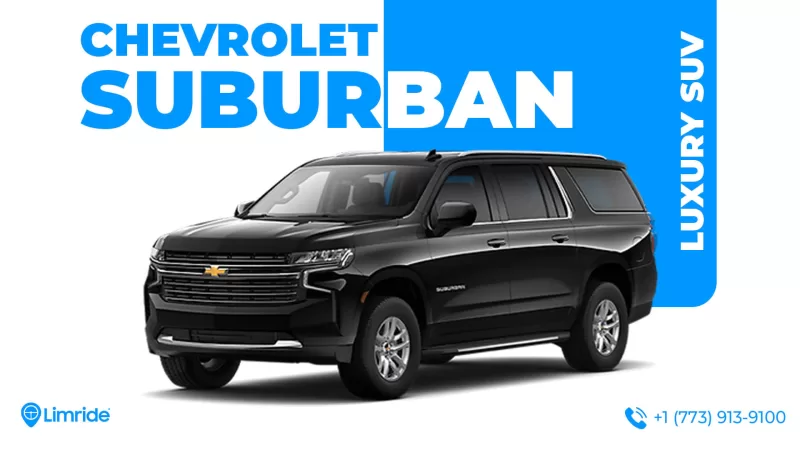 chevrolet suburban limo transportation service chicago airport limo